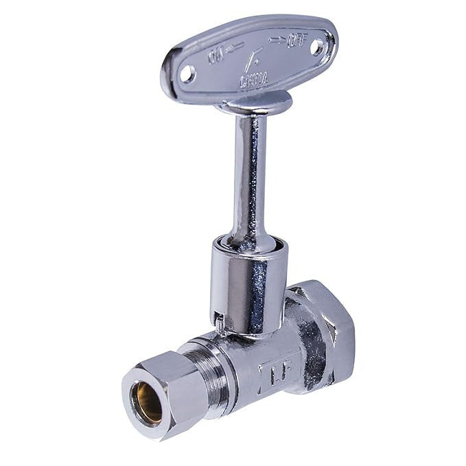 Quarter Turn Loose Key Straight Stop - Lead Free - SWEAT