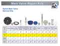 Cla-Val 4" (6” Reduced Port) 100-01 Main Valve Repair Kit: Stock # 21176605C