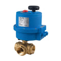 3 Way Direct Mount L-Ported Brass NPT Ball Valve 100-240 VAC Actuator Bonomi 8E066-003
